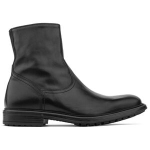 To Boot New York Muller Black Calf Plain Toe Zip Boot 8.5 black